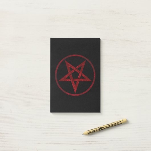 Post-it® Pentagram Red Devil (Sur un bureau)