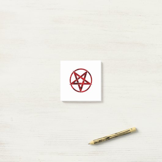 Post-it® Pentagram Red Devil (Sur un bureau)