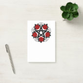 Post-it® Pentagramme avec roses rouges (Bureau)