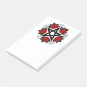 Post-it® Pentagramme avec roses rouges (Incliné)