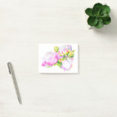 Post-it® Peonis, rose, blanc, aquarelle peinture florale (Bureau)