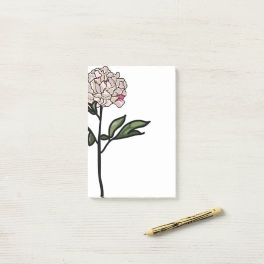 Post-it® Peony Notepad (Sur un bureau)