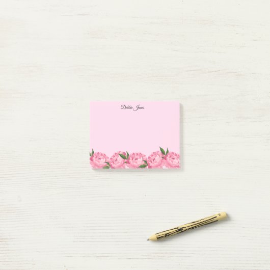 Post-it® Peony rose Post-it-Notes (Sur un bureau)