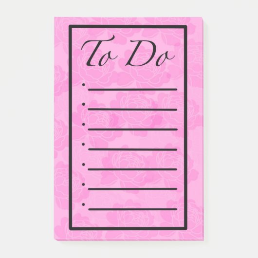 Post-it® Peony To Do List Post it Notes (Devant)