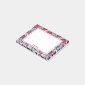 Post-it® Pépites Florales Rouge Et Bleu (Incliné)