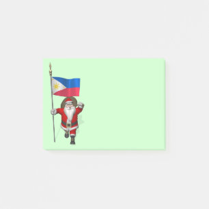 Post-it® Père Noël Avec L'Enseigne Des Philippines