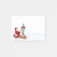 Père Noël avec Renard de lapin et écureuil