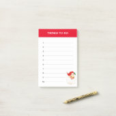 Post-it® Père Noël de Noël Choses à Faire Modifiables (Sur un bureau)