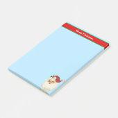 Post-it® Père Noël de Noël sur fond bleu clair (Incliné)