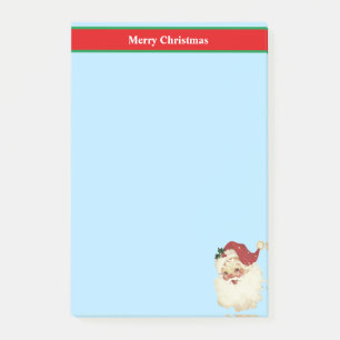 Post-it® Père Noël de Noël sur fond bleu clair