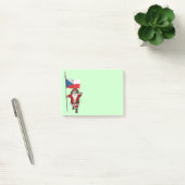 Post-it® Père Noël Doux Avec Drapeau De République Tchèque (Bureau)
