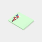 Post-it® Père Noël Doux Avec Drapeau De République Tchèque (Incliné)