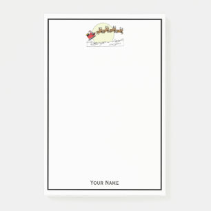 Post-it® Père Noël Reindeer Sur La Neige Couverte Ville Lt