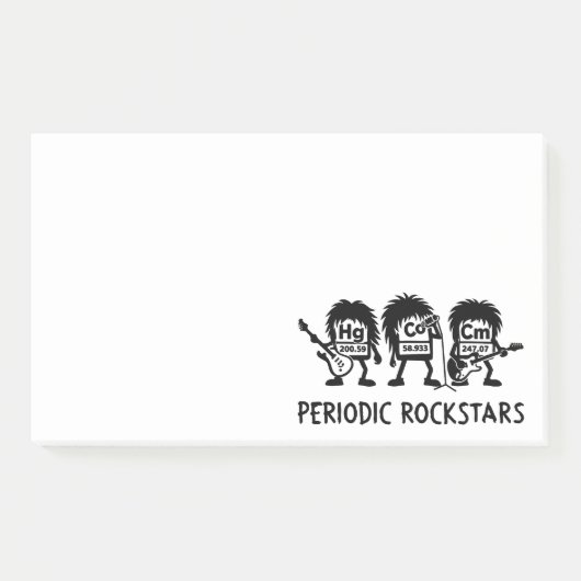 Post-it® Periodic Rockstars Chemistry Humor (Devant)