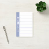 Post-it® Périwinkle Blue Custom Name Lined (Bureau)