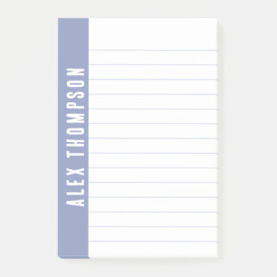 Post-it® Périwinkle Blue Custom Name Lined