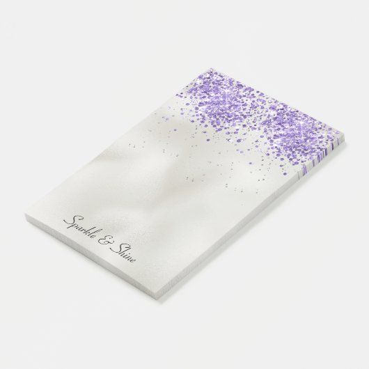 Post-it® Perle violet étincelle d'argent (Incliné)