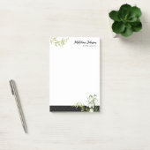 Post-it® Perles Élégantes Galanthus Laurier Noir Damassé (Bureau)