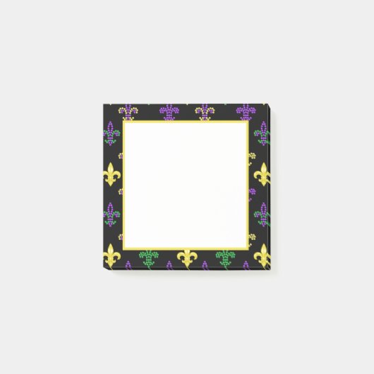 Post-it® Perles Fleur de Lis - Notes noires (Devant)