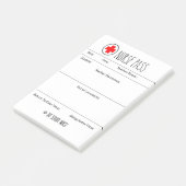 Post-it® Permis d'infirmière pour tout enseignant ou infirm (Incliné)