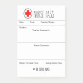 Post-it® Permis d'infirmière pour tout enseignant ou infirm (Devant)