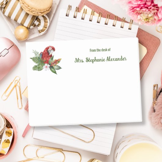 Post-it® Perroquet D'Aquarelle Oiseau Du Bureau De Sticky