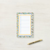Post-it® Personalised Happy Floral Botanical To Do List. (Sur un bureau)