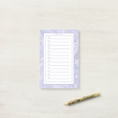 Post-it® Personalised Purple Paint Strokes Grocery List. (Sur un bureau)