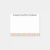 Post-it® Personalized "A Note From Your Teacher" Sticky  (Devant)