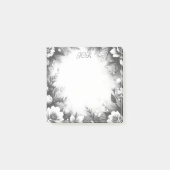 Post-it® Personalized Black and White Monogrammed Floral (Devant)