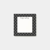 Post-it® Personalized Black & White Bow Script (Devant)