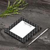 Post-it® Personalized Black & White Bow Script