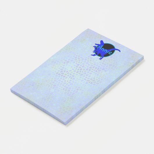 Post-it® Personalized Blue Dinosaur  (Incliné)