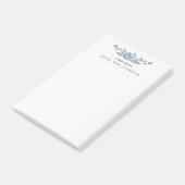 Post-it® Personalized Blue Floral Custom Stationery (Incliné)