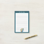 Post-it® Personalized Blue Squirrel To Do List  (Sur un bureau)