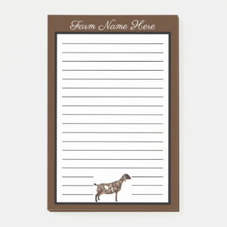Post-it® Personalized Brown and White Nubian Dairy Goat