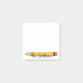 Post-it® Personalized Cute Crayon Teacher Back to School  (Devant)