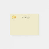 Post-it® Personalized daffodil yellow Post it notes (Devant)