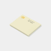 Post-it® Personalized daffodil yellow Post it notes (Incliné)