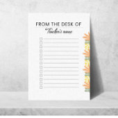 Post-it® Personalized Earthy Botanical Teacher Checklist 
