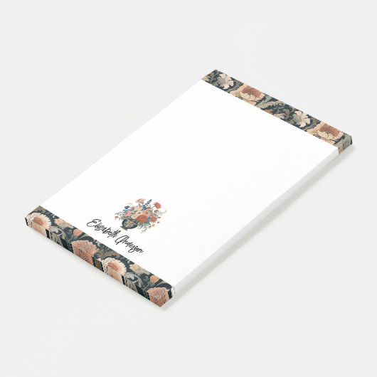 Post-it® Personalized Elegant Dark Floral (Incliné)