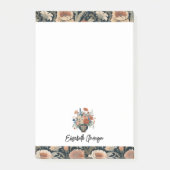 Post-it® Personalized Elegant Dark Floral (Devant)