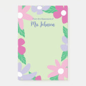 Post-it® Personalized Floral Teacher (Devant)