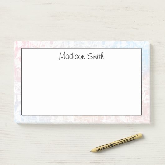 Post-it® Personalized Geometric (Sur un bureau)