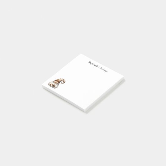 Post-it® Personalized Gnome Post-It Notes (Incliné)