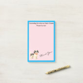 Post-it® Personalized Grooming Dog Modern Collection (Sur un bureau)