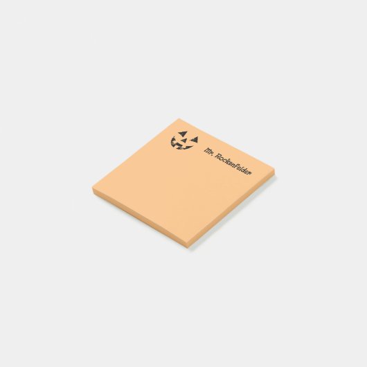 Post-it® Personalized Jack-o-lantern pumpkin face Halloween (Incliné)