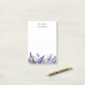 Post-it® Personalized Lavender Flowers Teacher Appreciation (Sur un bureau)