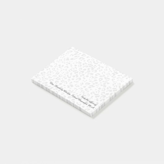 Post-it® Personalized Leopard Print Office Post-it Notes (Incliné)