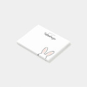 Post-it® Personalized  Minimalist Cute Bunny Ears Easter (Incliné)